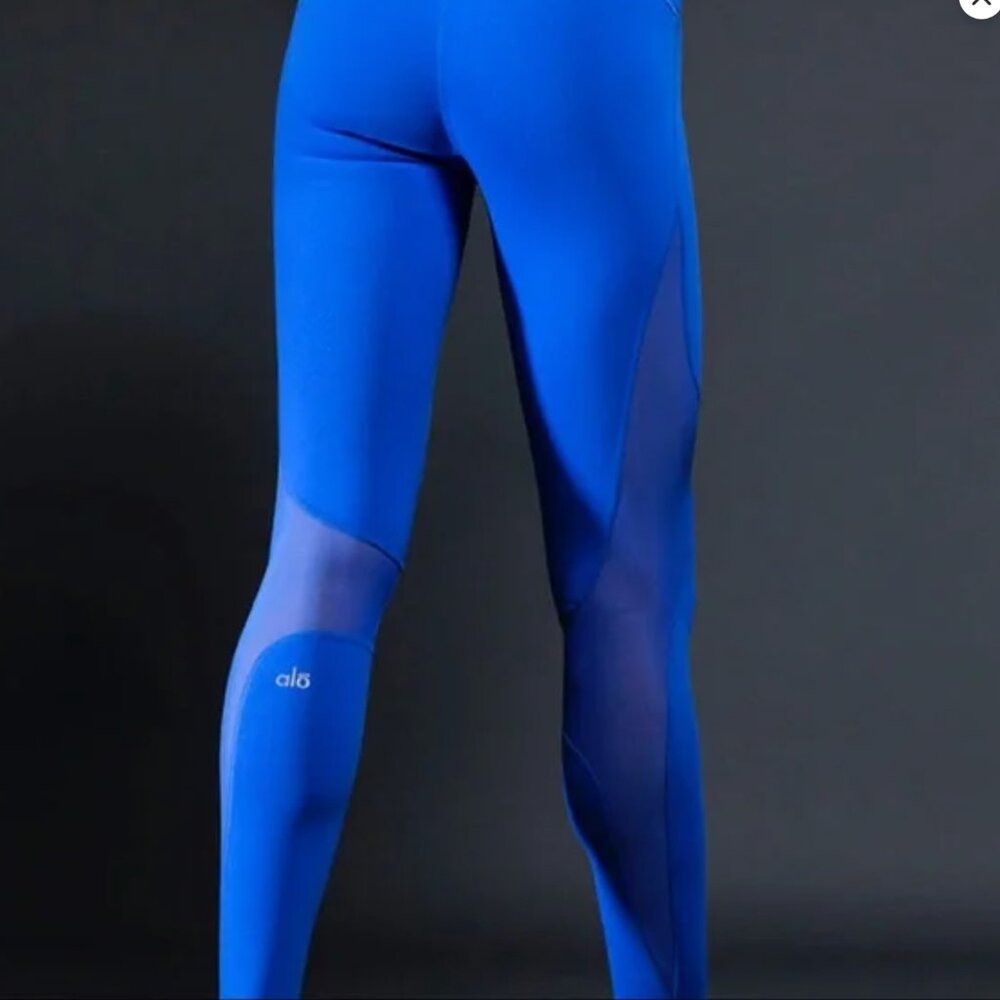 Like New Alo Coast Stirrup Yoga Leggings - Blue Med View 5